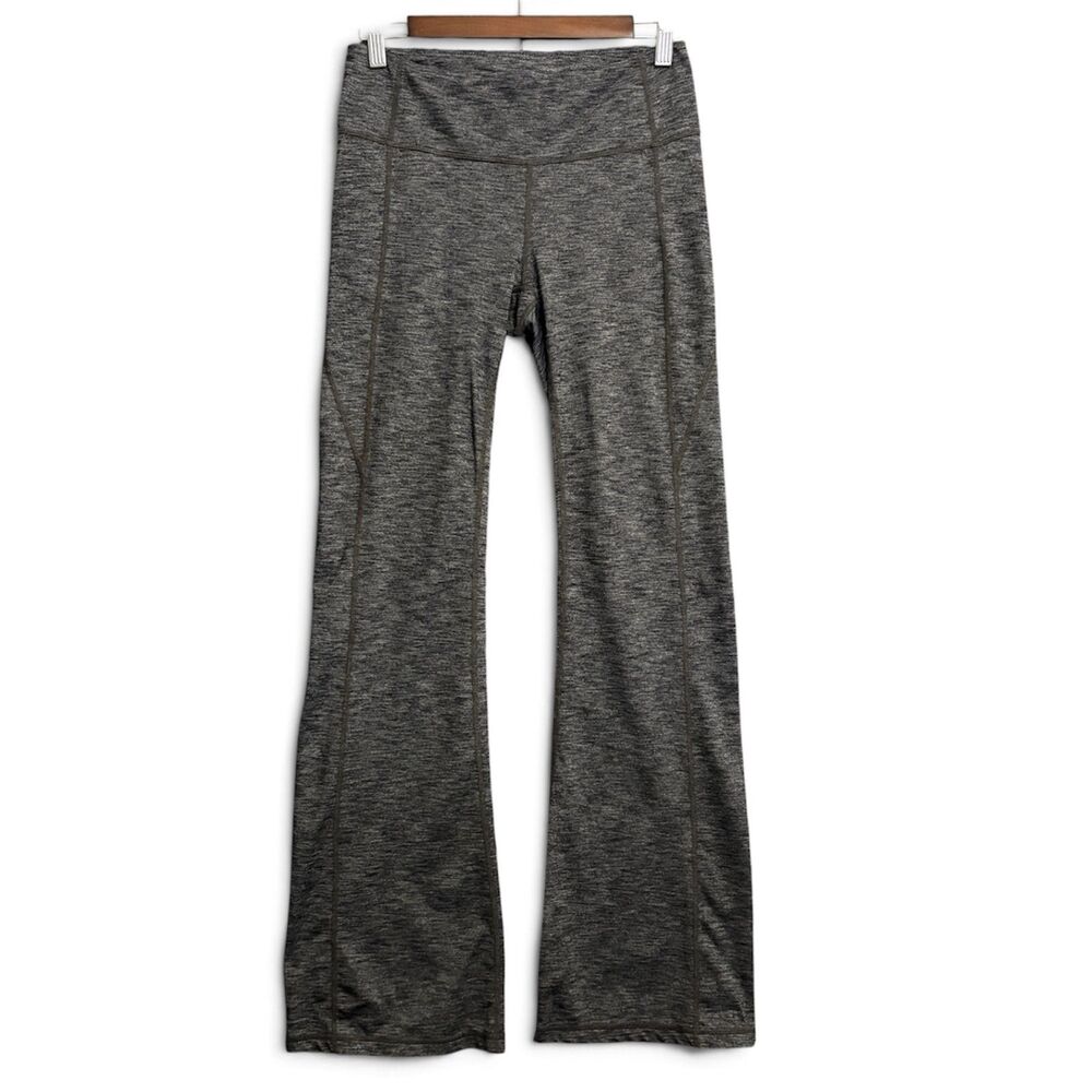 Athleta Gray Space Dye Flare Yoga Pants High Rise Activewear Athleisure M